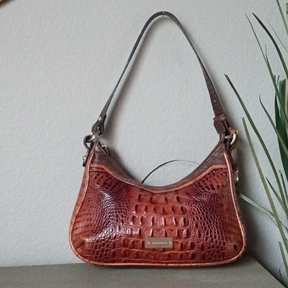 Brahmin " Lacy " Pecan Tri Color Multi Texture Sm… - image 1